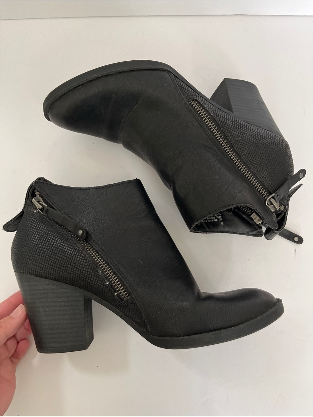 DC Dolce Vita Double Zip Ankle Booties Women’s Size 8